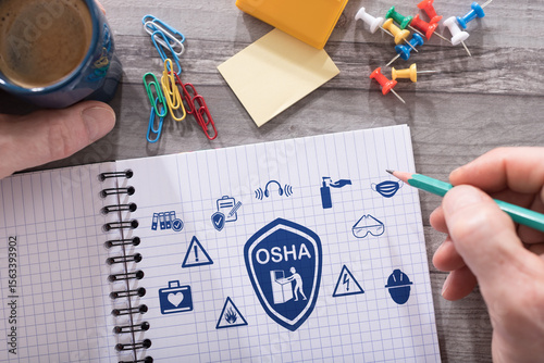 Osha concept on a notepad
