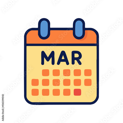 march calendar icon vector illustration