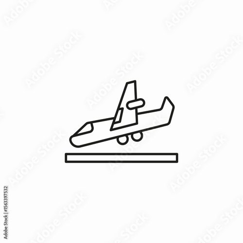airplane landing strip icon sign vector