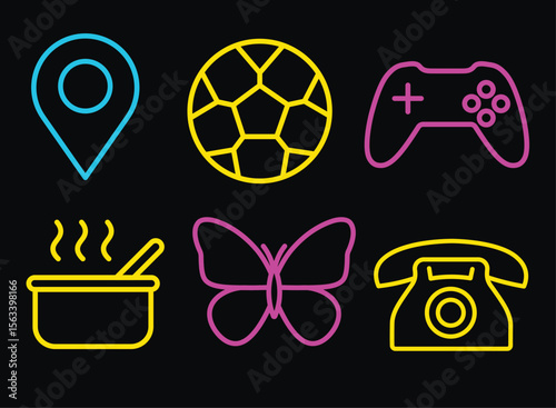 Neon Style TV Programs Genre Icon