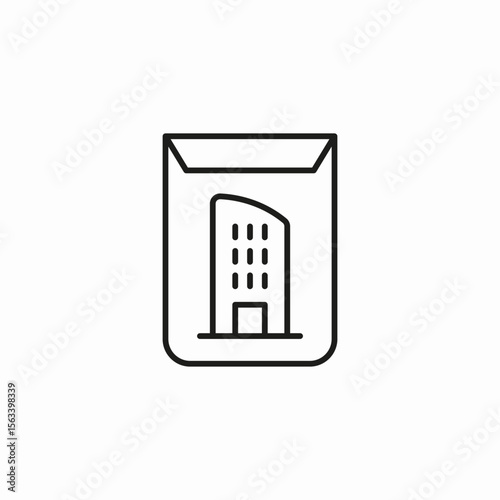 building document holder icon sign vector