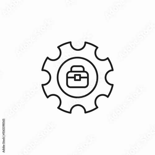 business gear settings icon sign vector