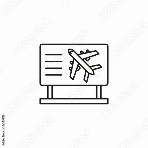 flight information display icon sign vector