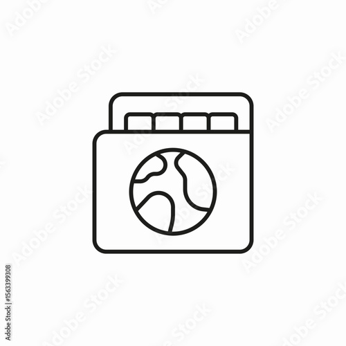 global documents folder icon sign vector