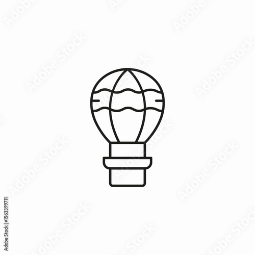 hot air balloon icon sign vector