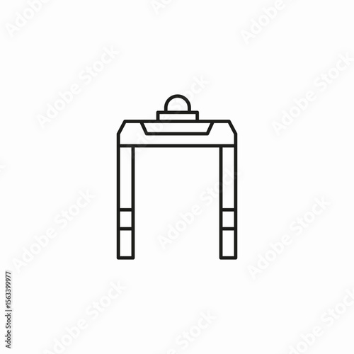 metal detector security icon sign vector