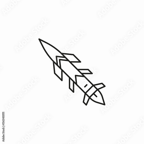 missile weapon defense icon sign vector