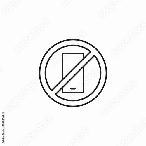 no mobile phones icon sign vector