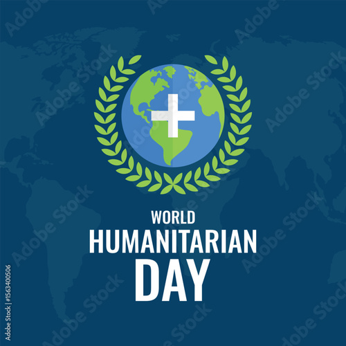 19th August World humanitarian day. Vector template design