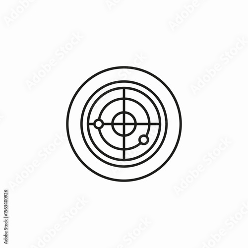 radar screen display icon sign vector