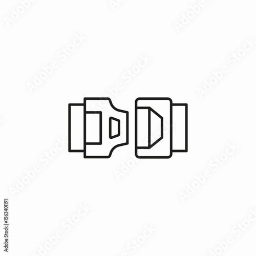 seatbelt fasten safety icon sign vector