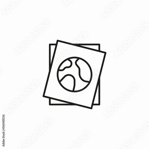 stacked world documents icon sign vector