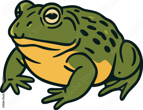 frog on white background, African Bullfrog vector image