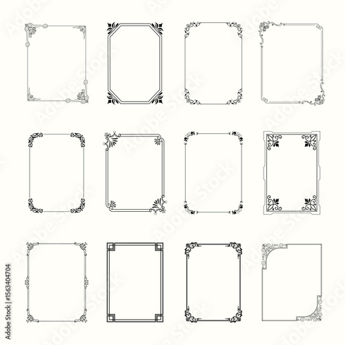 Vintage Retro Ornamental Decorative Border Frame