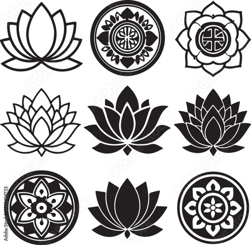 lotus flower set