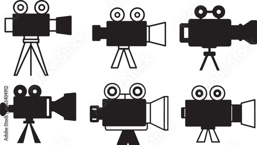 set of movie cameras