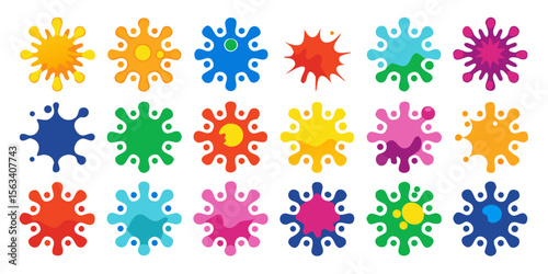  [Colorful Abstract Shapes in a Grid] [Playful and Vibrant] [Representing Geometric Patterns and Creativity] [Transparent Background with Copy Space]
