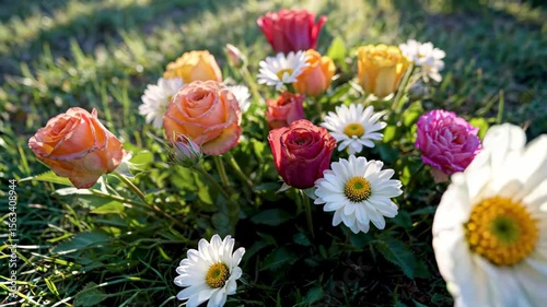 Wallpaper Mural Close-up of colorful flowers on the meadow Flowers in the garden Torontodigital.ca