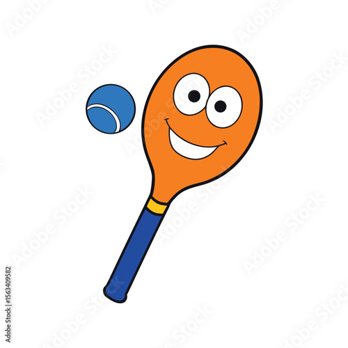tennis bat & ball