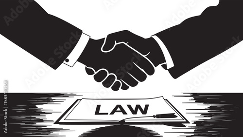 Legal Agreement & Partnership Silhouette