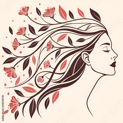 girl with flowers