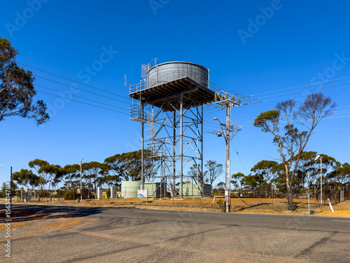 elevated water tank and pumping infrastructure for rural water supply