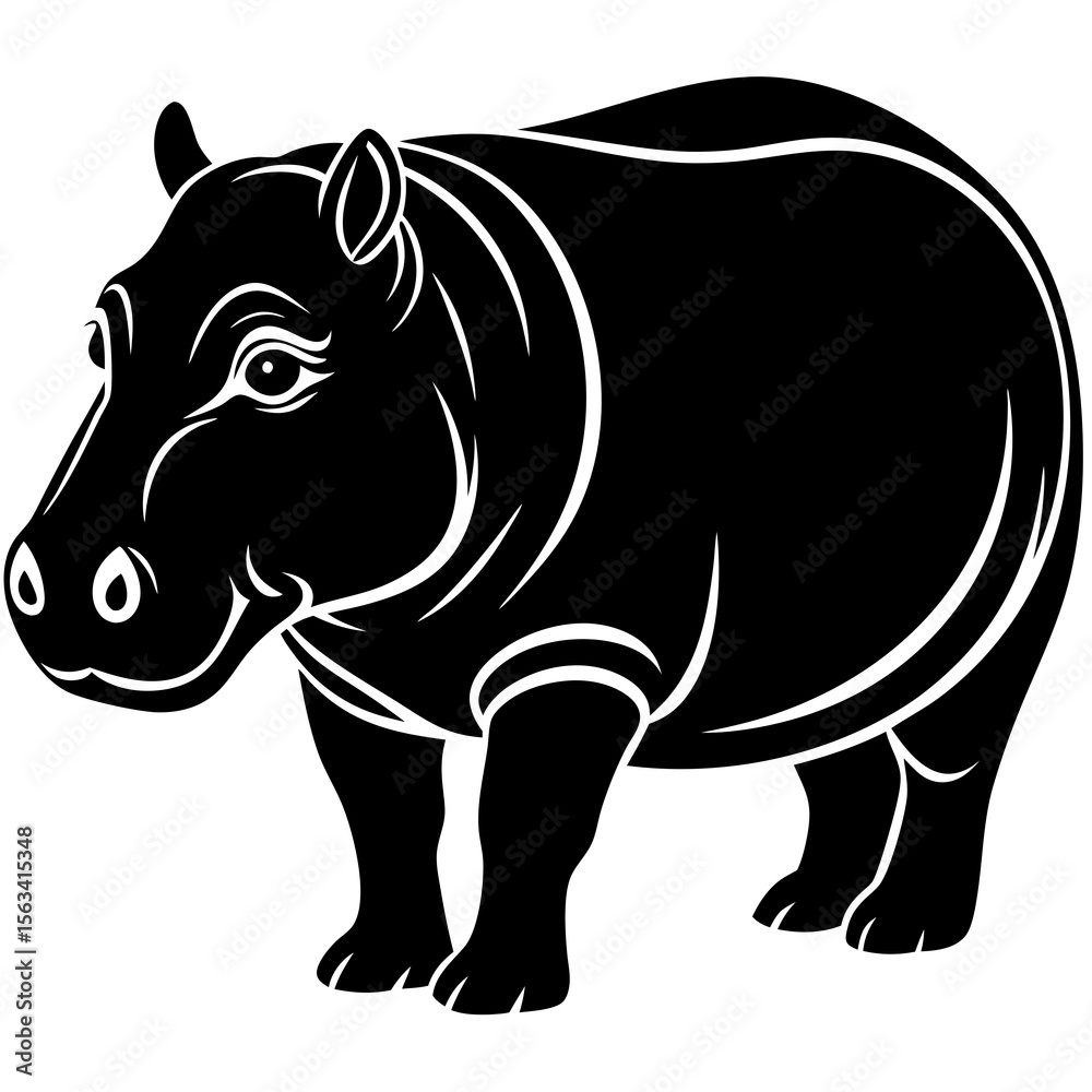 Fototapeta premium rhino vector illustration