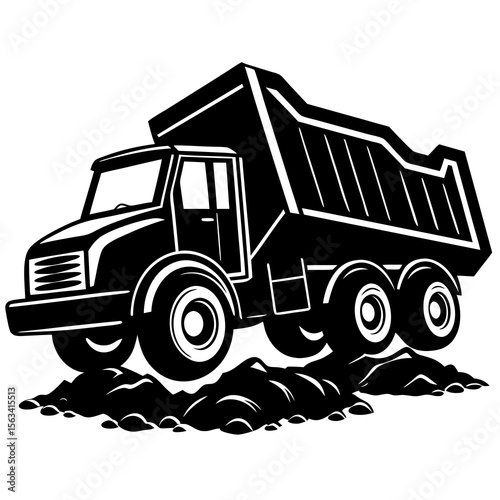 truck silhouette vector
