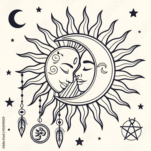 vector illustration of a sun