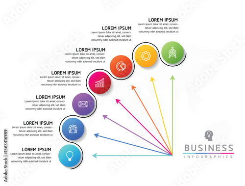 Vector business Presentation Connecting Steps Infographic Template