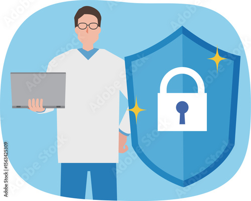 ホワイトハッカーの男性