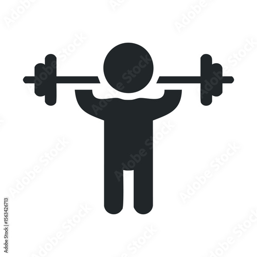 Silhouette of person lifting weights in gym setting