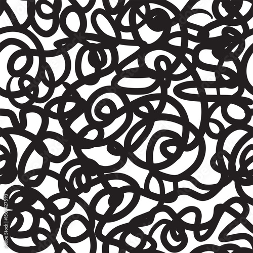 abstract seamless scribble pattern. Random chaotic lines. swearing concept.