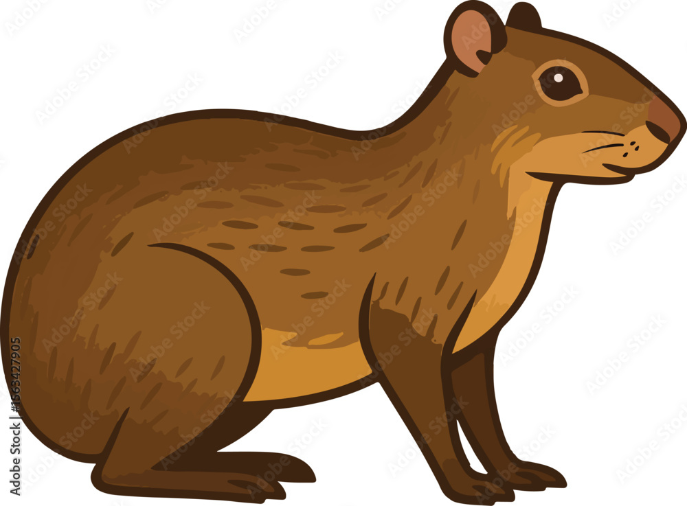 Fototapeta premium Agouti animal vector illustration