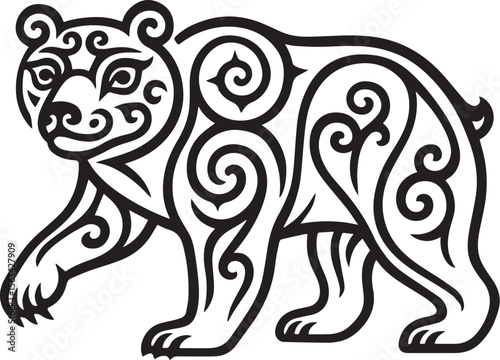vector image of a ainu