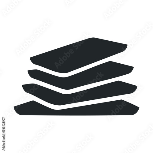 Stack of chocolate bars isolated on white background