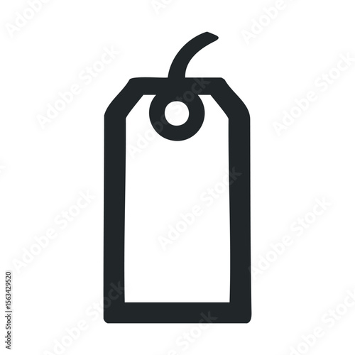 Minimalist milk carton icon design in black and white