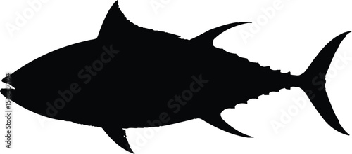 Tuna fish arranged in a perfect circle against a stark white background.