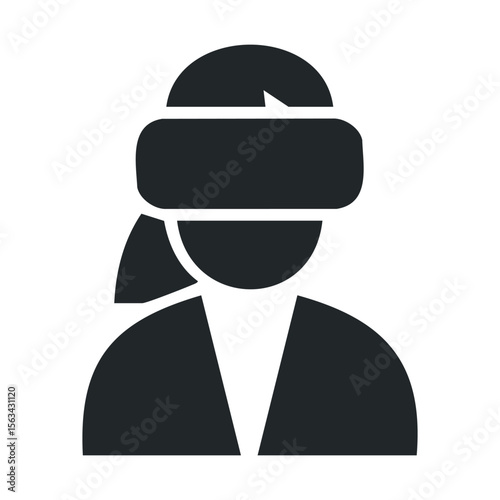 Blindfolded stick figure person icon depicting secrecy and mystery