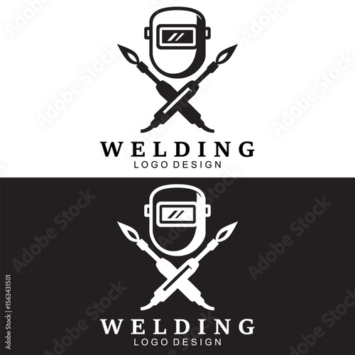 Welding Logo Design vector illustration, welding tool logo Welding service logo design, Welding company logo illustration vector design template