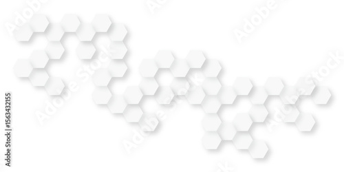 White modern minimal honeycomb PNG design with geometric hex grid layout.