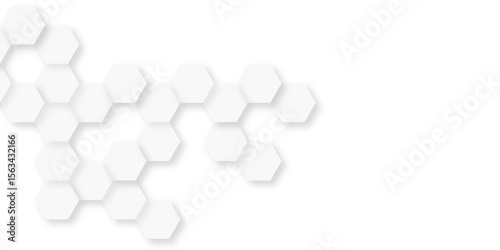 White abstract hexagon grid background png with soft digital tech texture.

