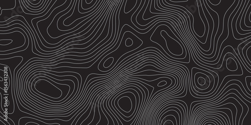 Elegant gray topographic elevation background with seamless digital line pattern.