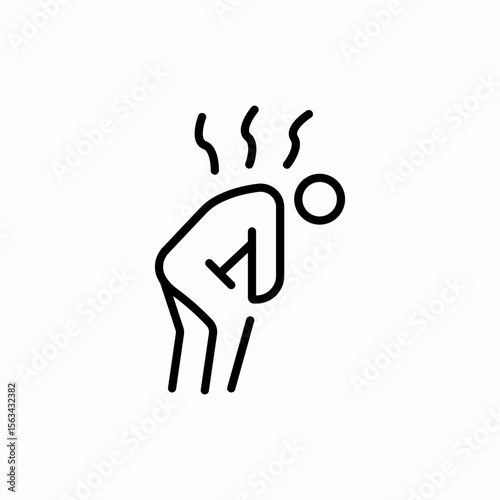 ill man icon vector sign
