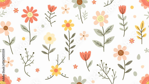Vintage background. Chamomile wildflowers Drawing engraving Vector