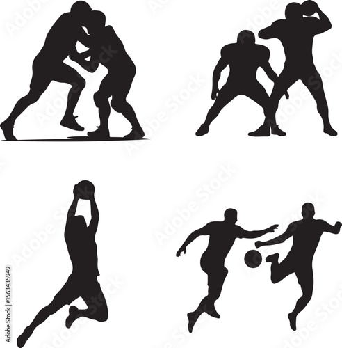 American Football Player Silhouette Bundle – SVG PNG for Cricut

Football Action Silhouettes – Tackle, Throw, Catch Vector Set

Helmet & Touchdown Silhouettes – Sports Clipart for DIY Projects

Americ