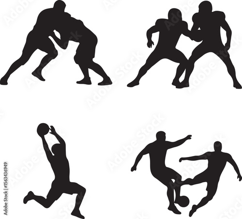 American Football Player Silhouette Bundle – SVG PNG for Cricut

Football Action Silhouettes – Tackle, Throw, Catch Vector Set

Helmet & Touchdown Silhouettes – Sports Clipart for DIY Projects

Americ