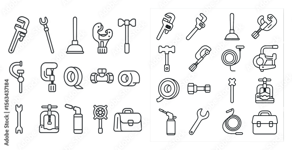 Fototapeta premium Collection of tools and equipment, including a wrench, pliers, and a screwdriver