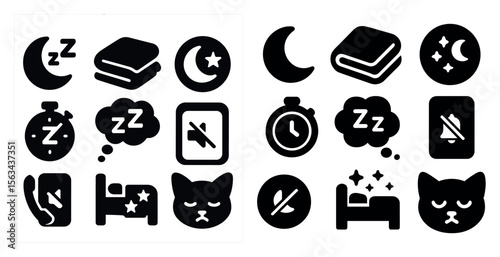 The first image shows a cat sleeping on a bed with a blanket, while the second image shows a cat sleeping on a bed without a blanket