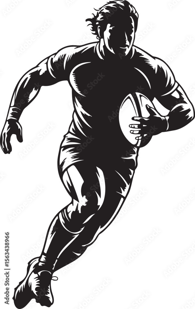 Obraz premium American Football Player Silhouette Bundle – SVG PNG for CricutFootball Action Silhouettes – Tackle, Throw, Catch Vector SetHelmet & Touchdown Silhouettes – Sports Clipart for DIY ProjectsAmeric